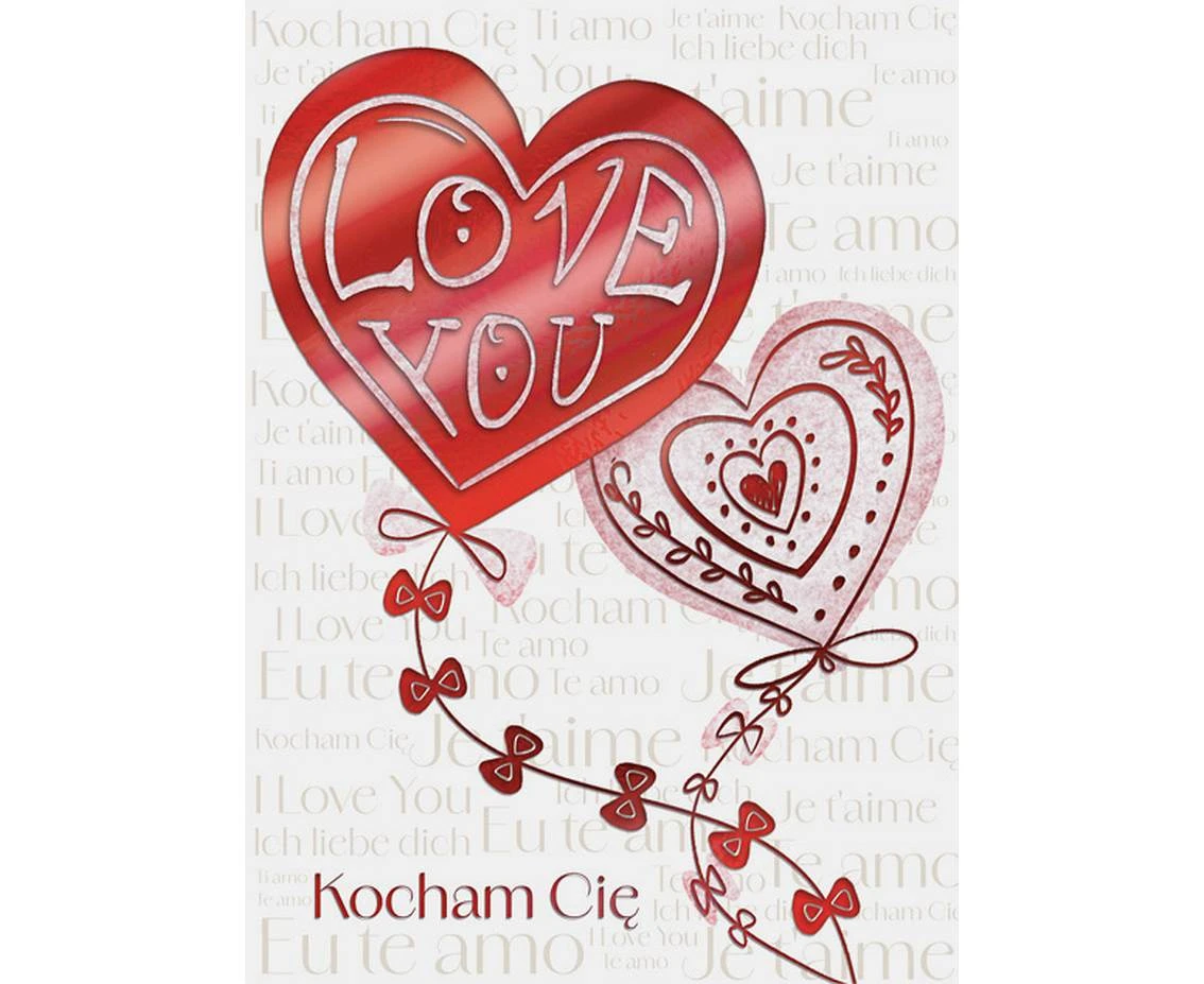Greeting card B6 Valentine's Day card Flyers, 1 pc. EOL
